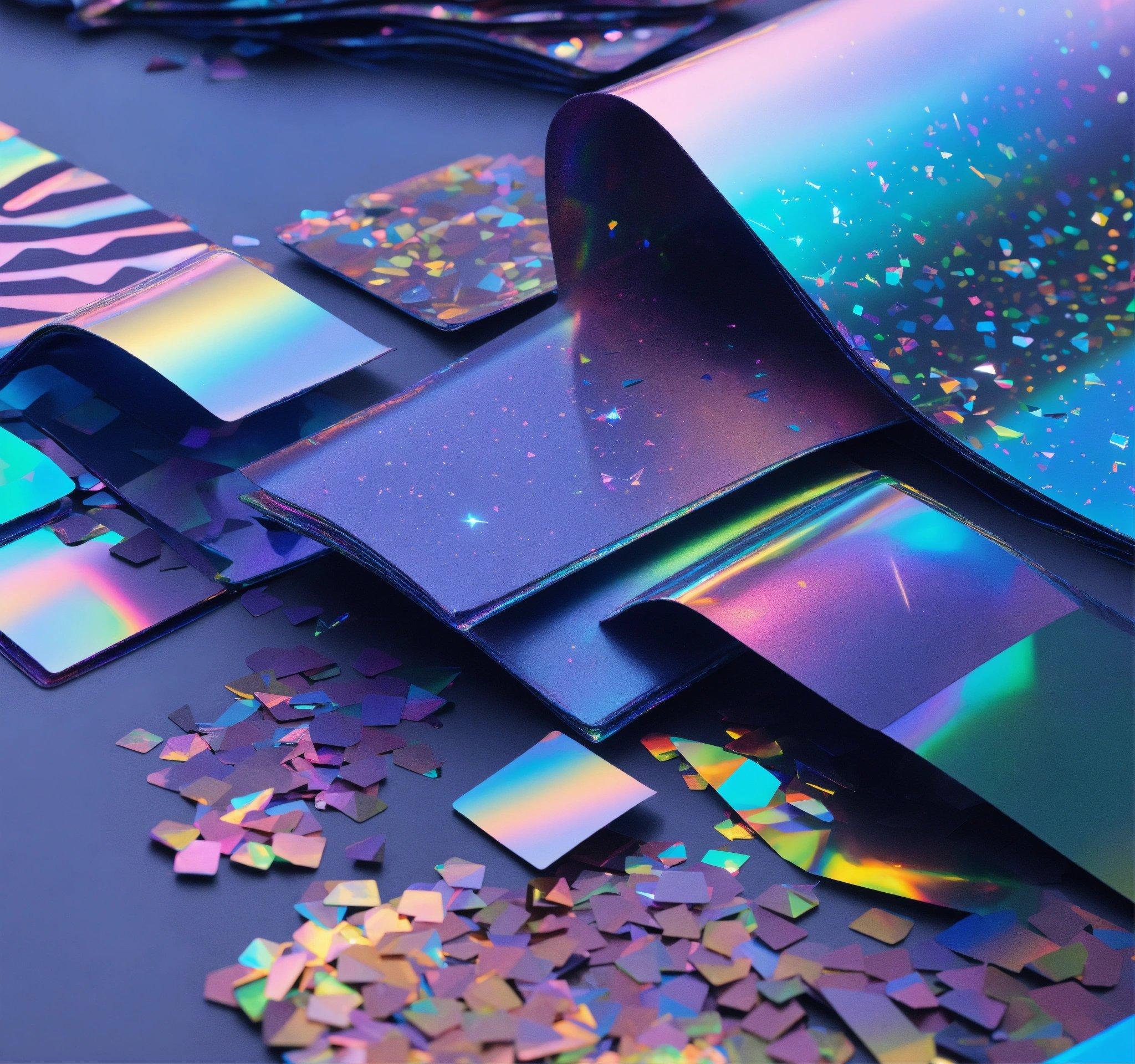 A Table Topped With Lots Of Different Colored Confetti