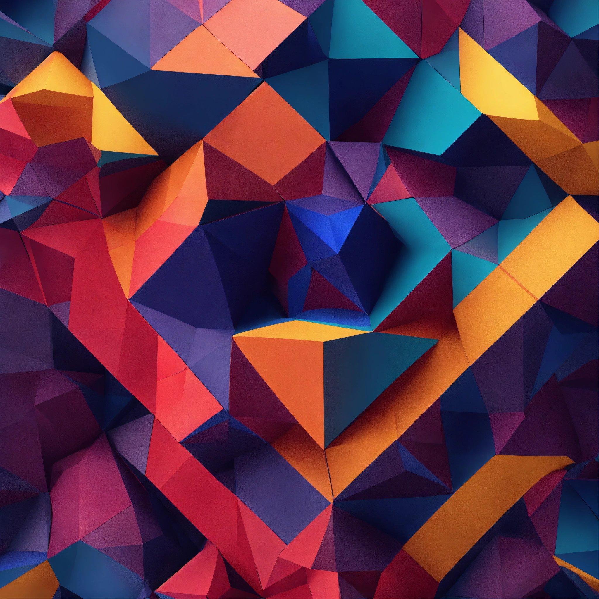 A Very Colorful Abstract Background Made Up Of Triangles