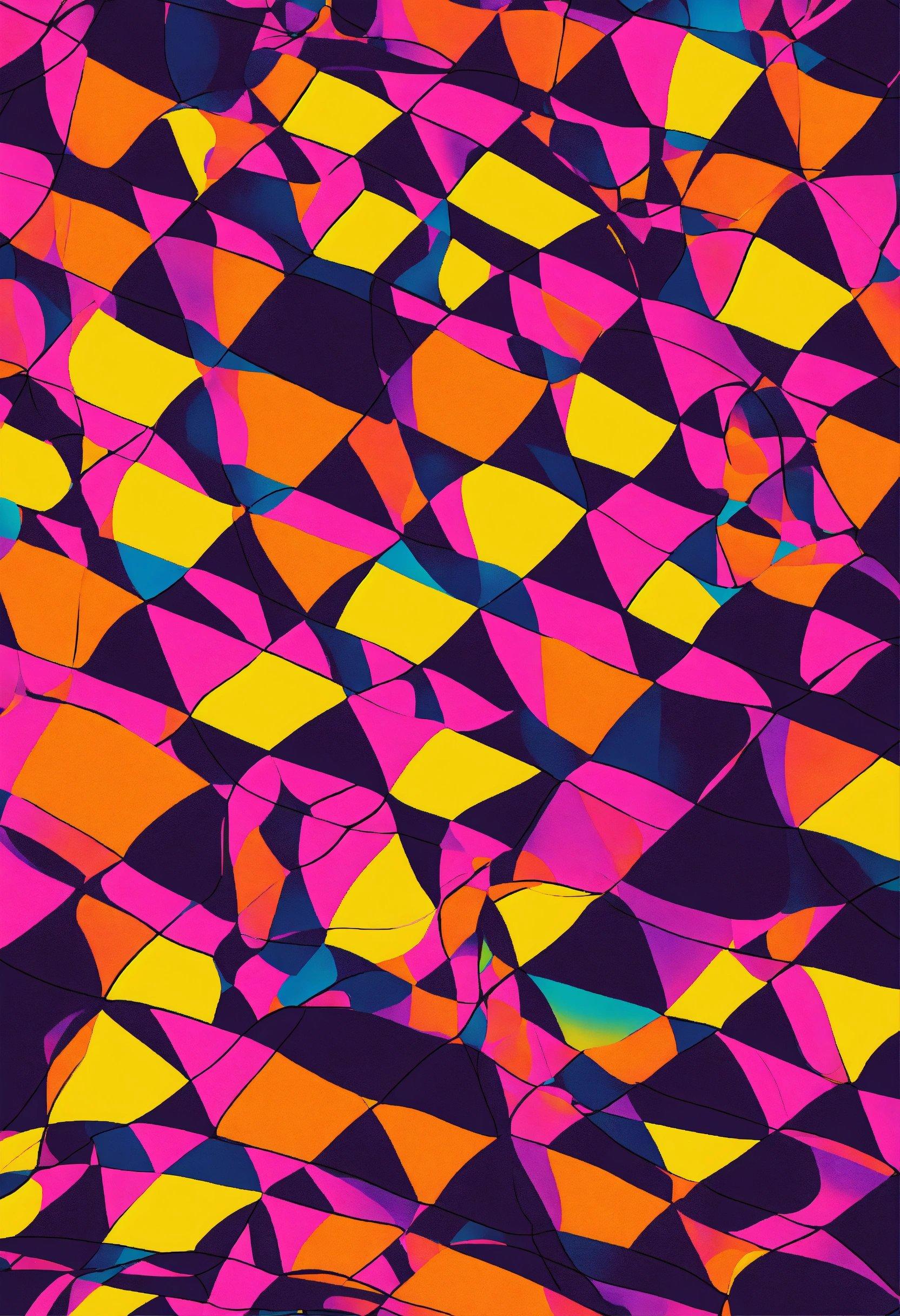 A Very Colorful Abstract Background With A Lot Of Shapes