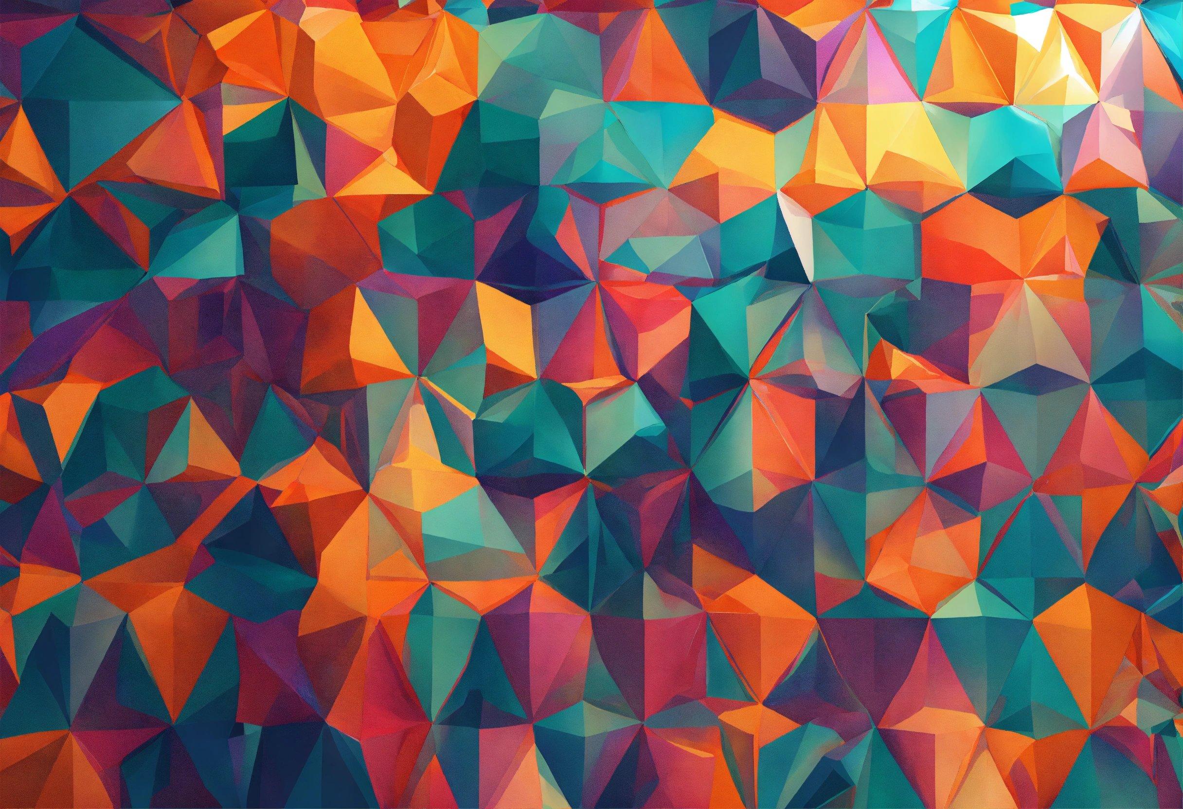 A Very Colorful Abstract Background With A Lot Of Triangles