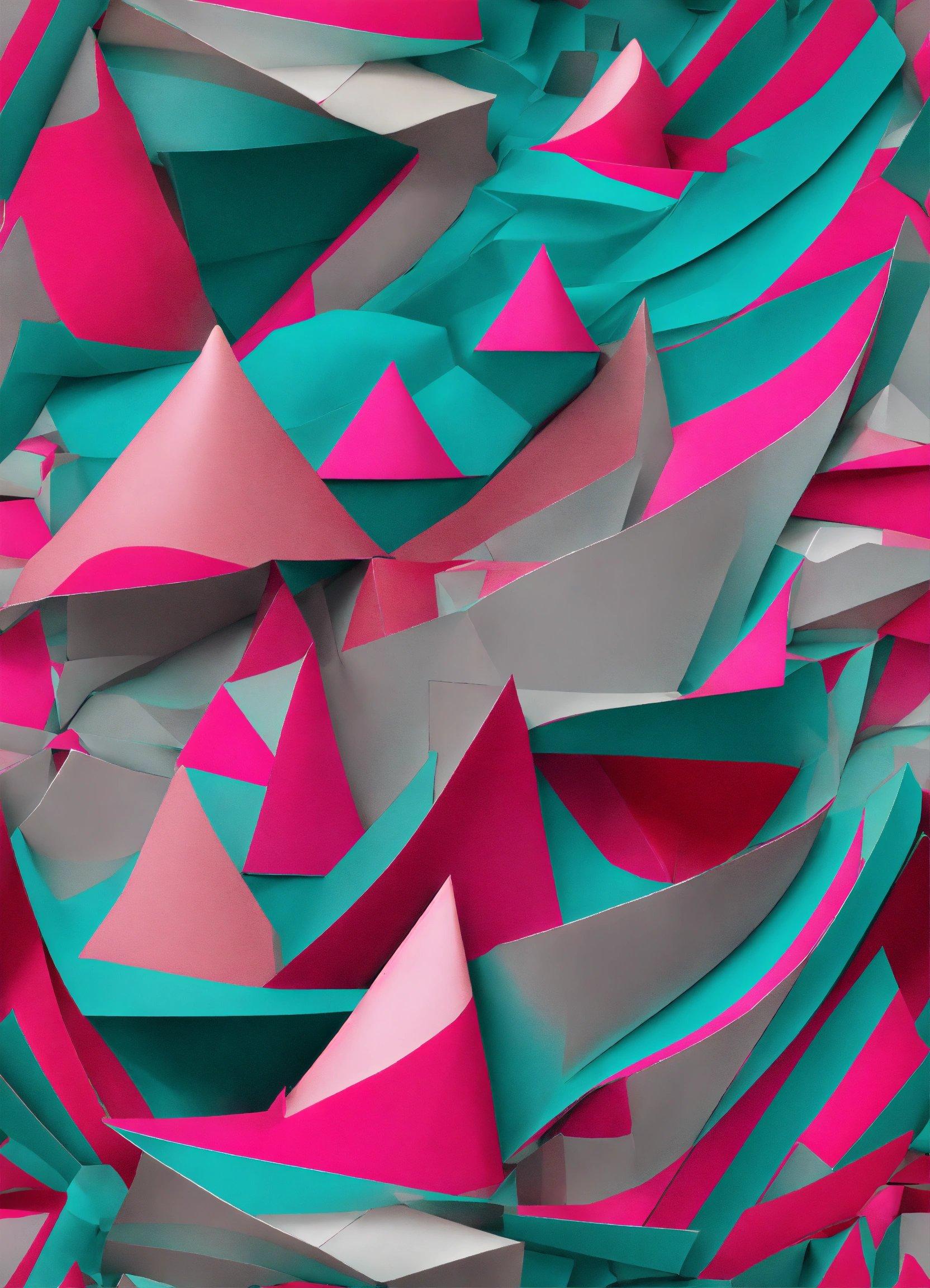 A Very Colorful Abstract Background With Pink And Blue Shapes