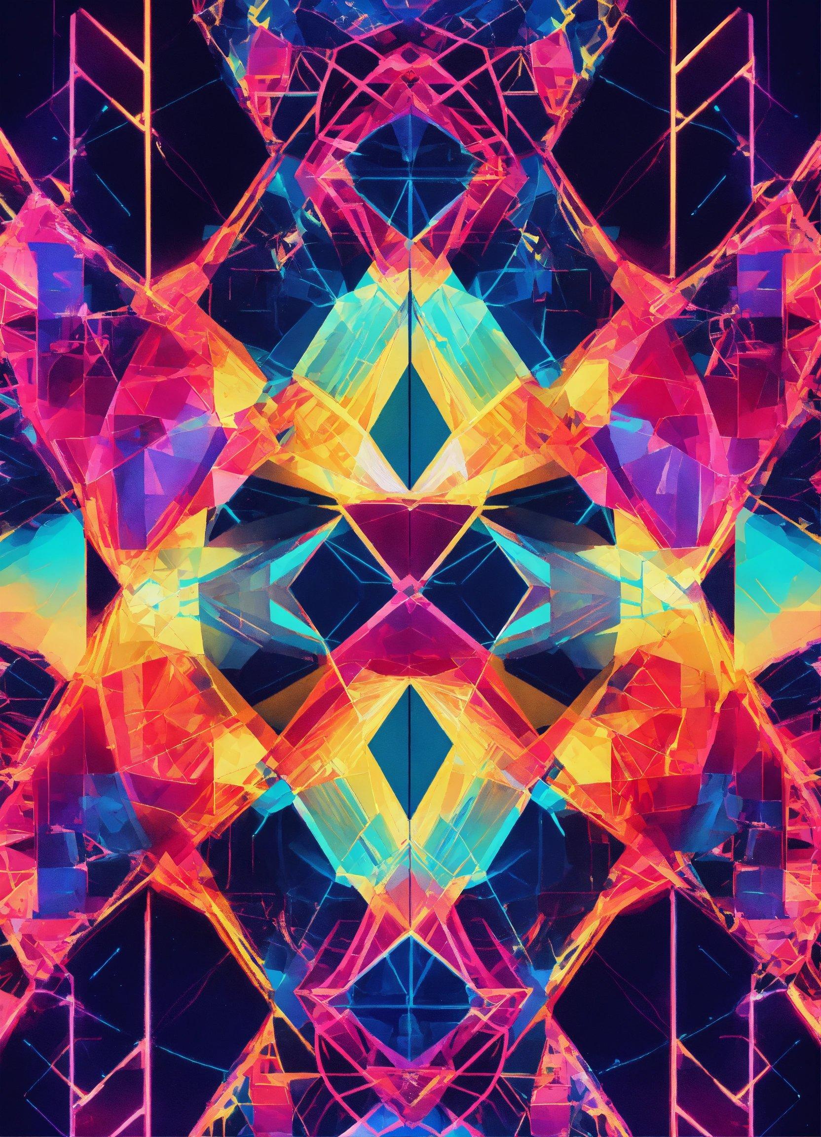 A Very Colorful Abstract Design With Many Different Colors