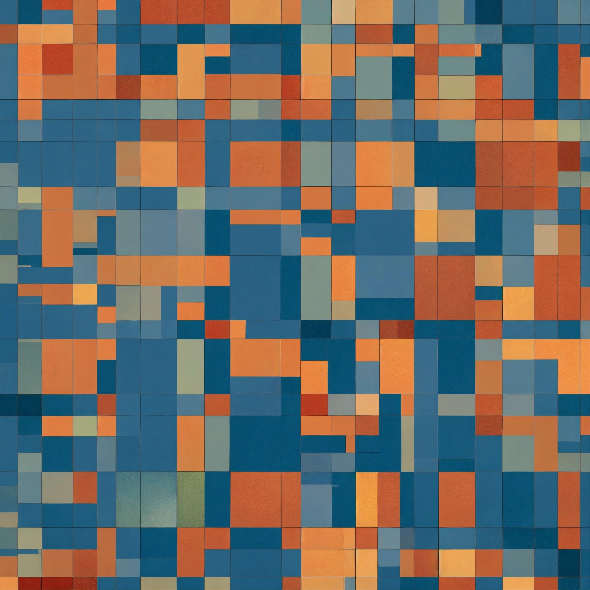 A Very Colorful Pattern Of Squares And Rectangles