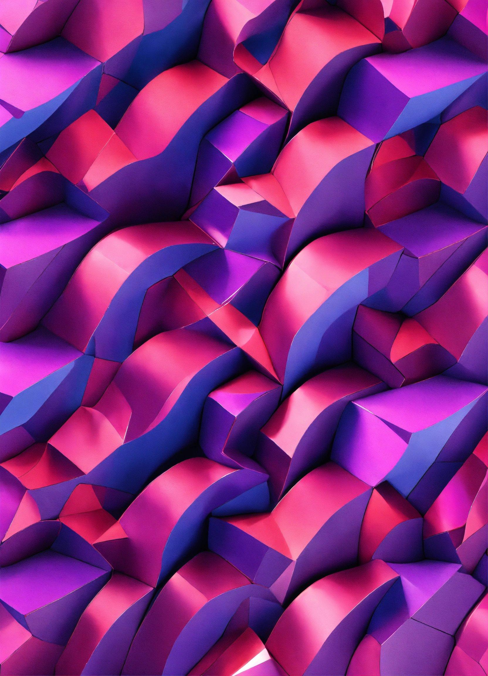 A Very Large Group Of Purple And Red Shapes