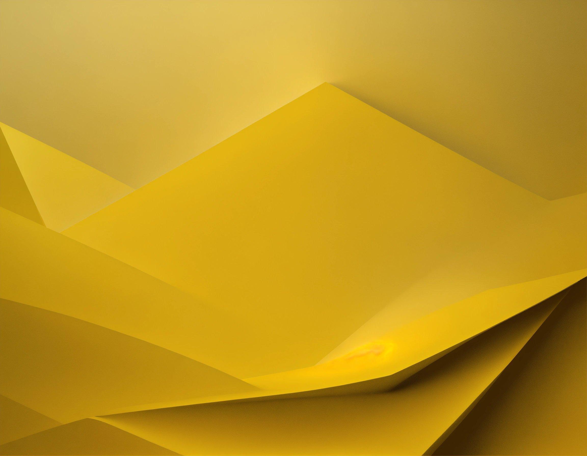 A Yellow Abstract Background With A Curved Corner