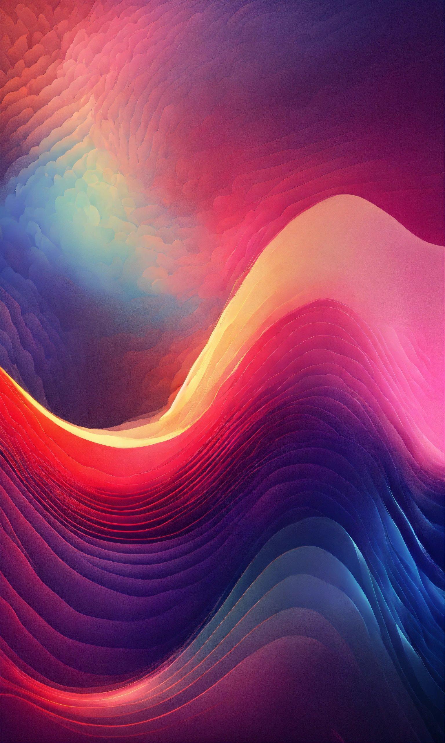 A Colorful Abstract Background With Wavy Lines