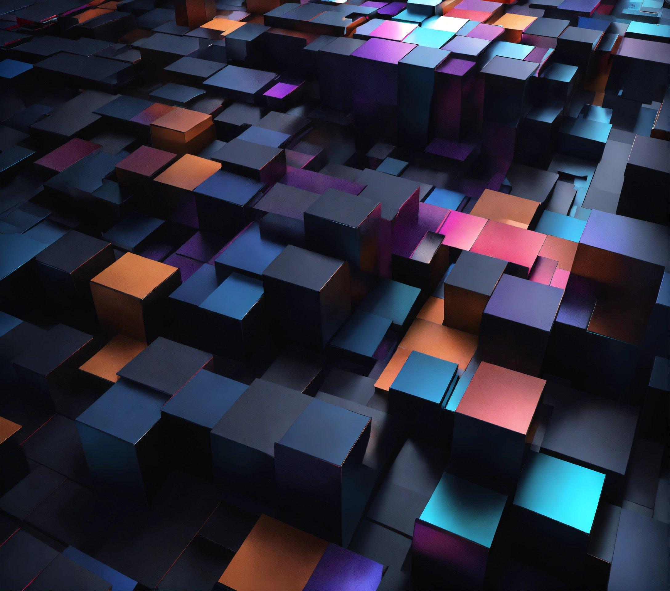 An Abstract Background Consisting Of Cubes And Lines