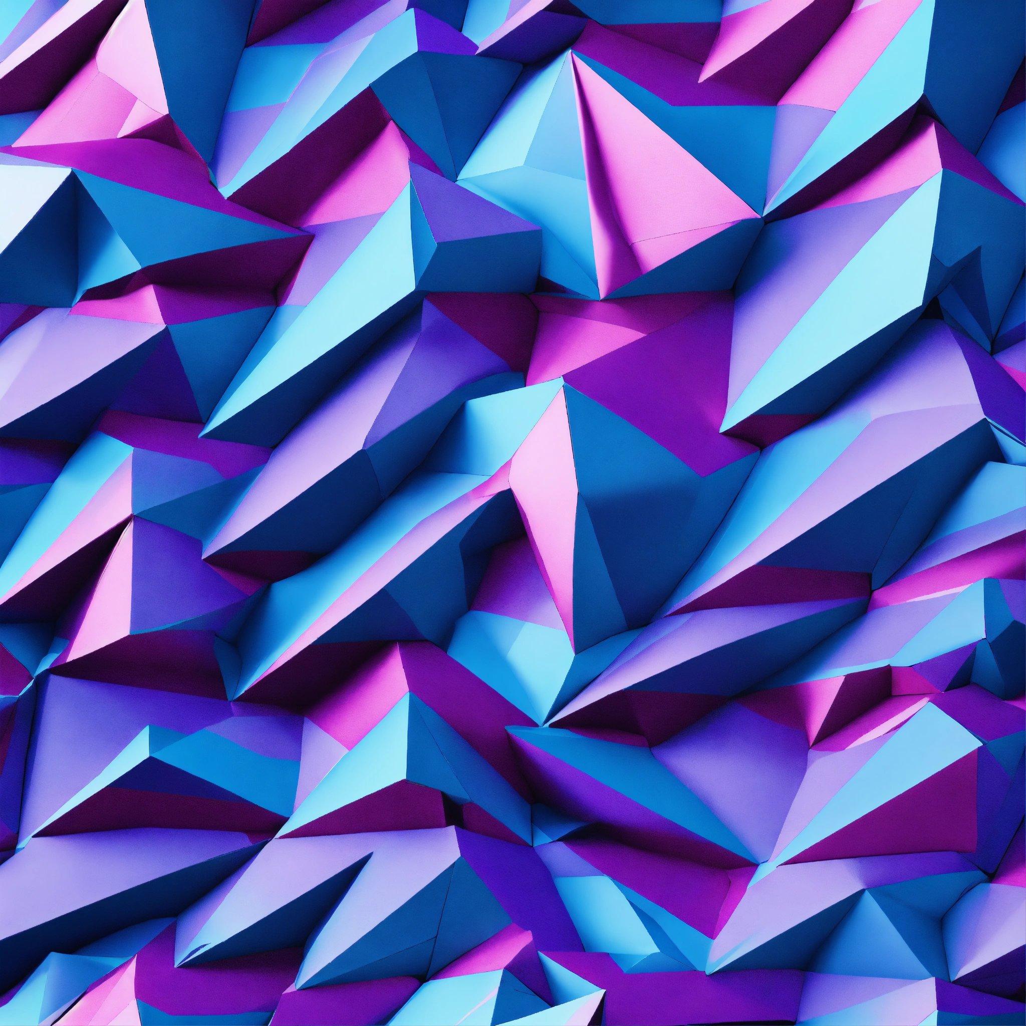 An Abstract Background Of Blue And Pink Shapes