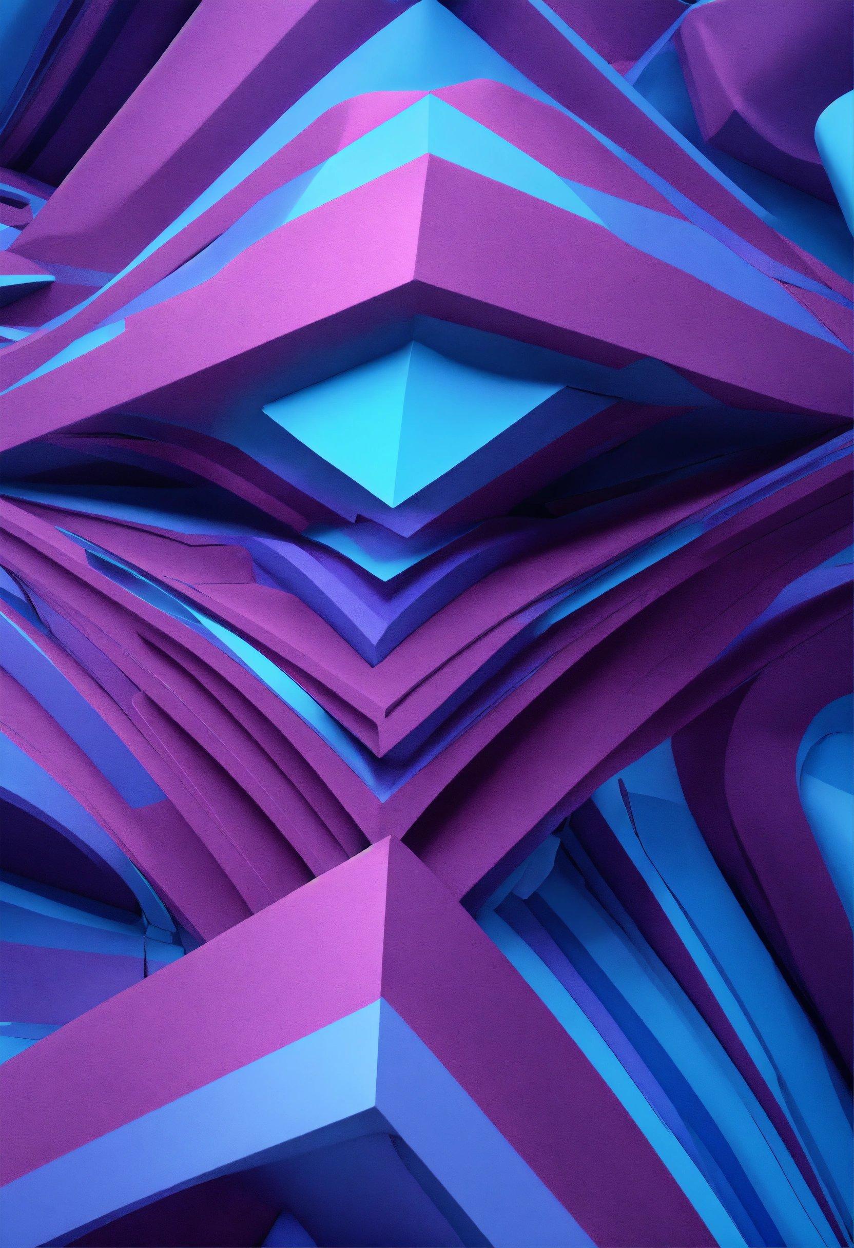 An Abstract Background Of Purple And Blue Shapes