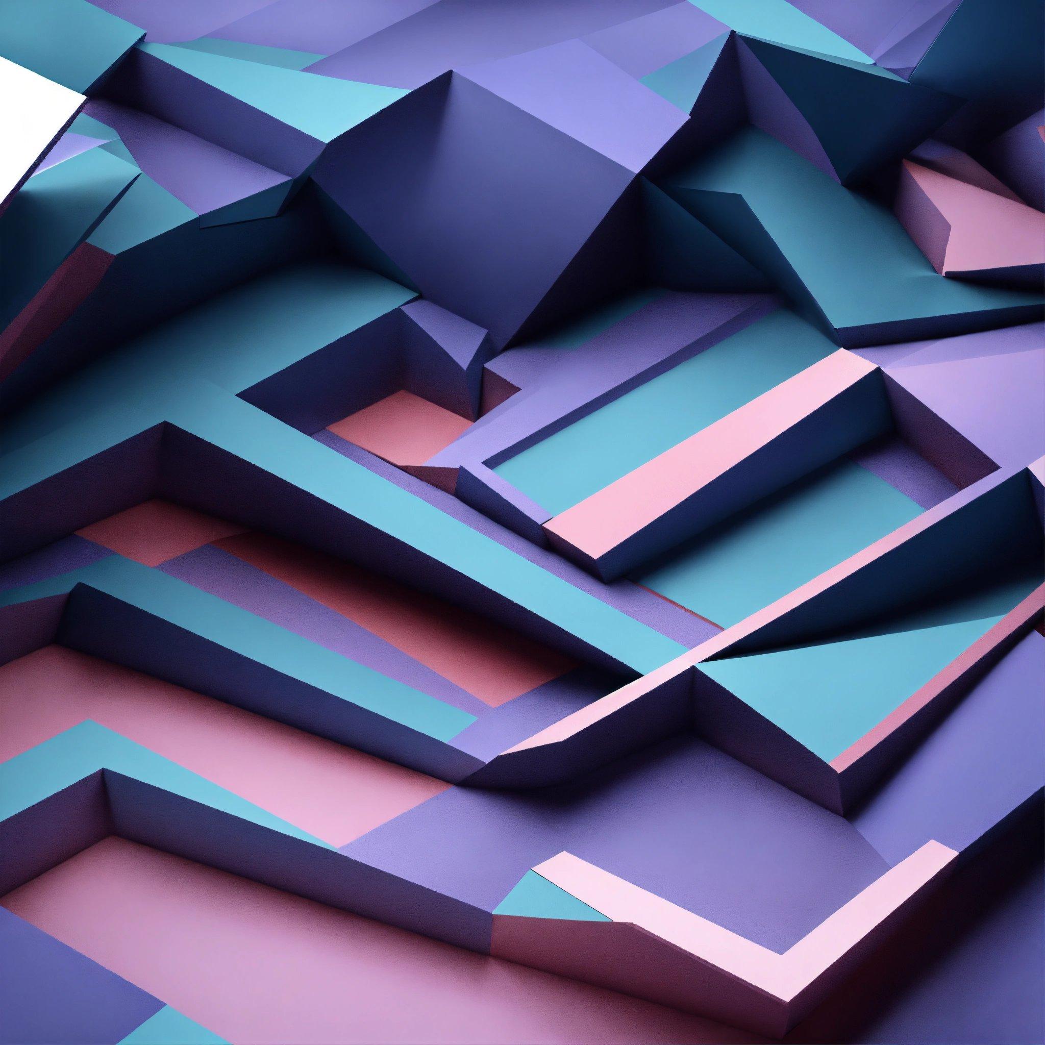 An Abstract Background Of Purple, Blue, And Pink Shapes