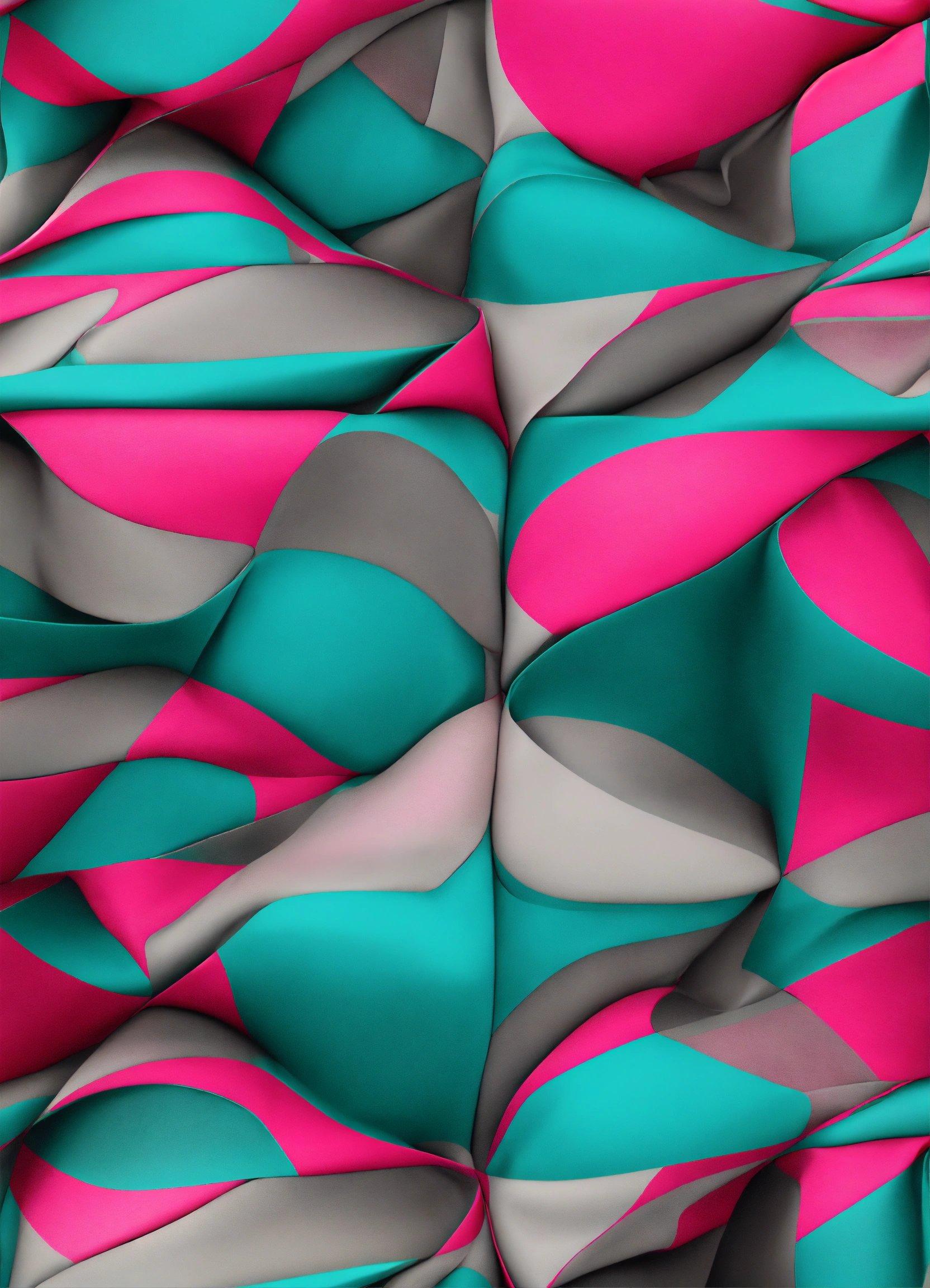 An Abstract Background With A Lot Of Pink And Blue Shapes