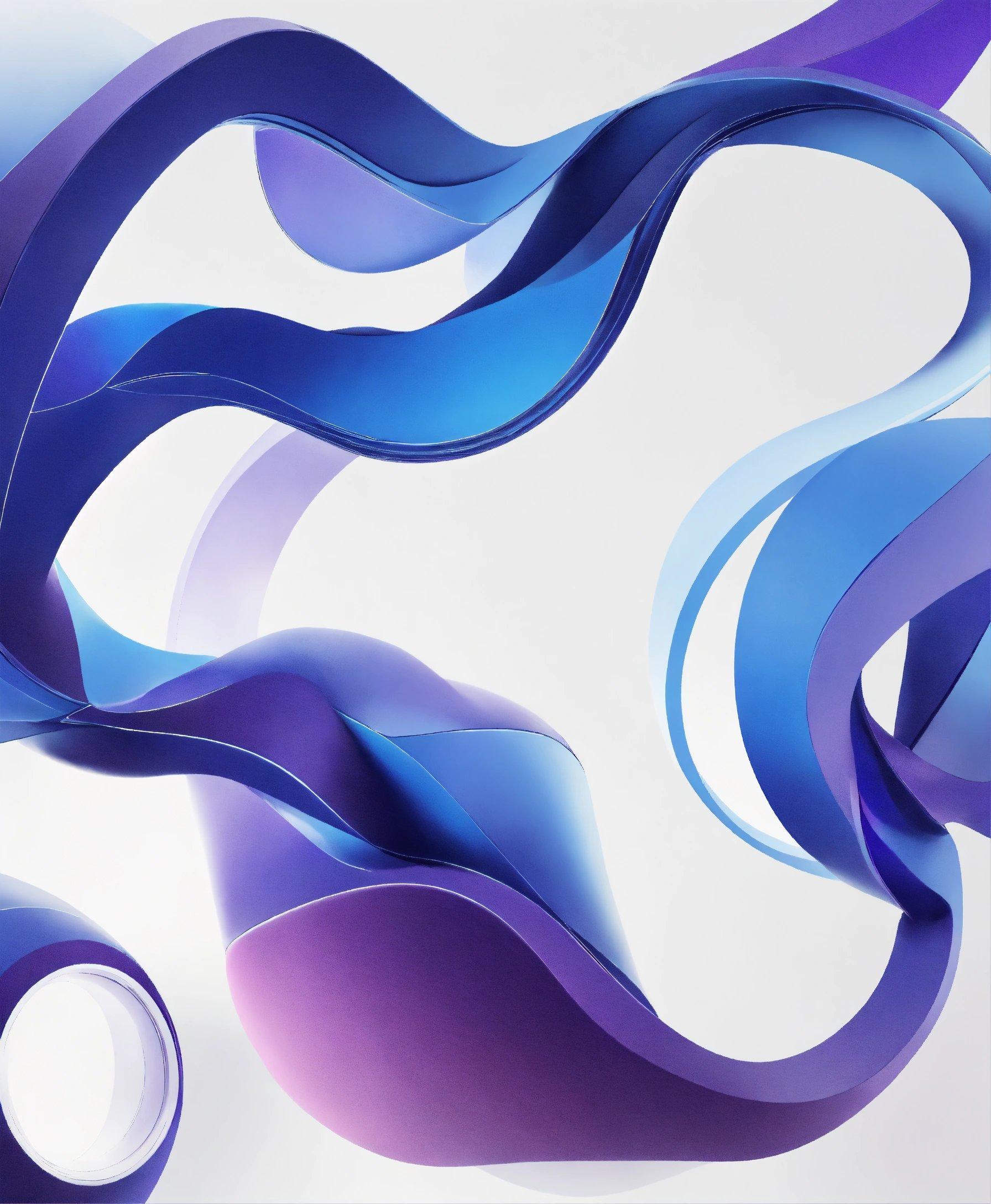 An Abstract Blue And Purple Background With Curved Lines