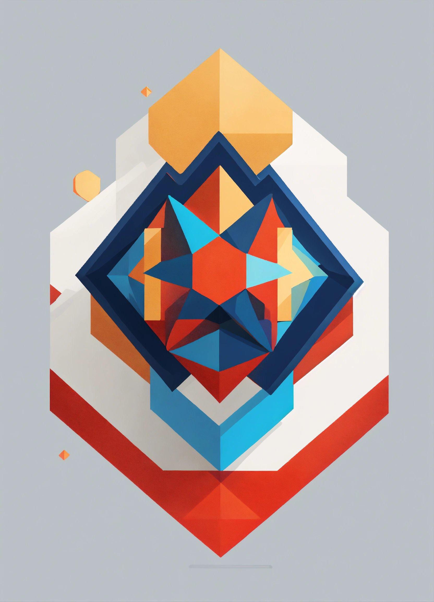 An Abstract Geometric Design With A Hexagonal Structure