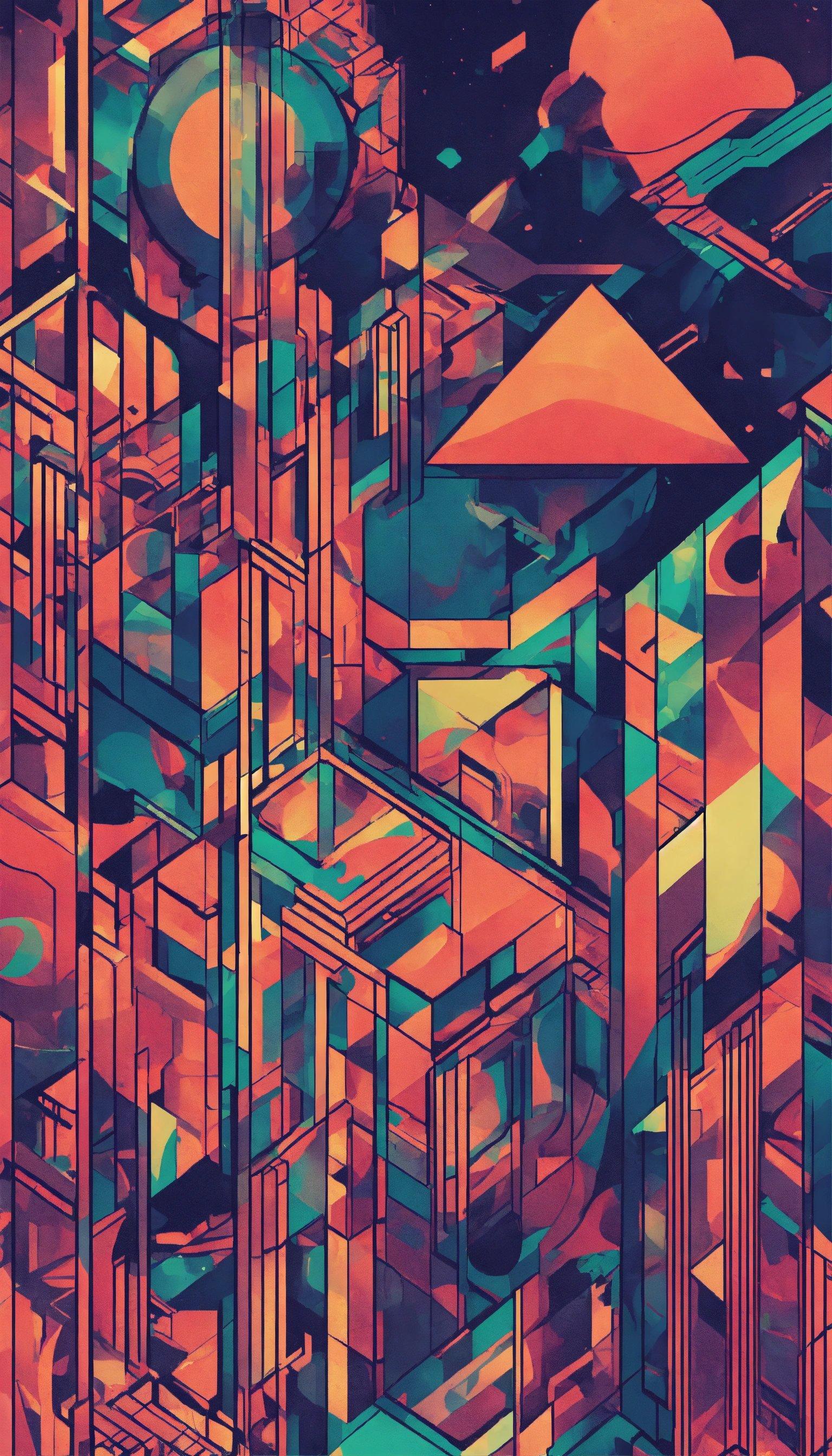 An Abstract Image Of A City With A Lot Of Buildings