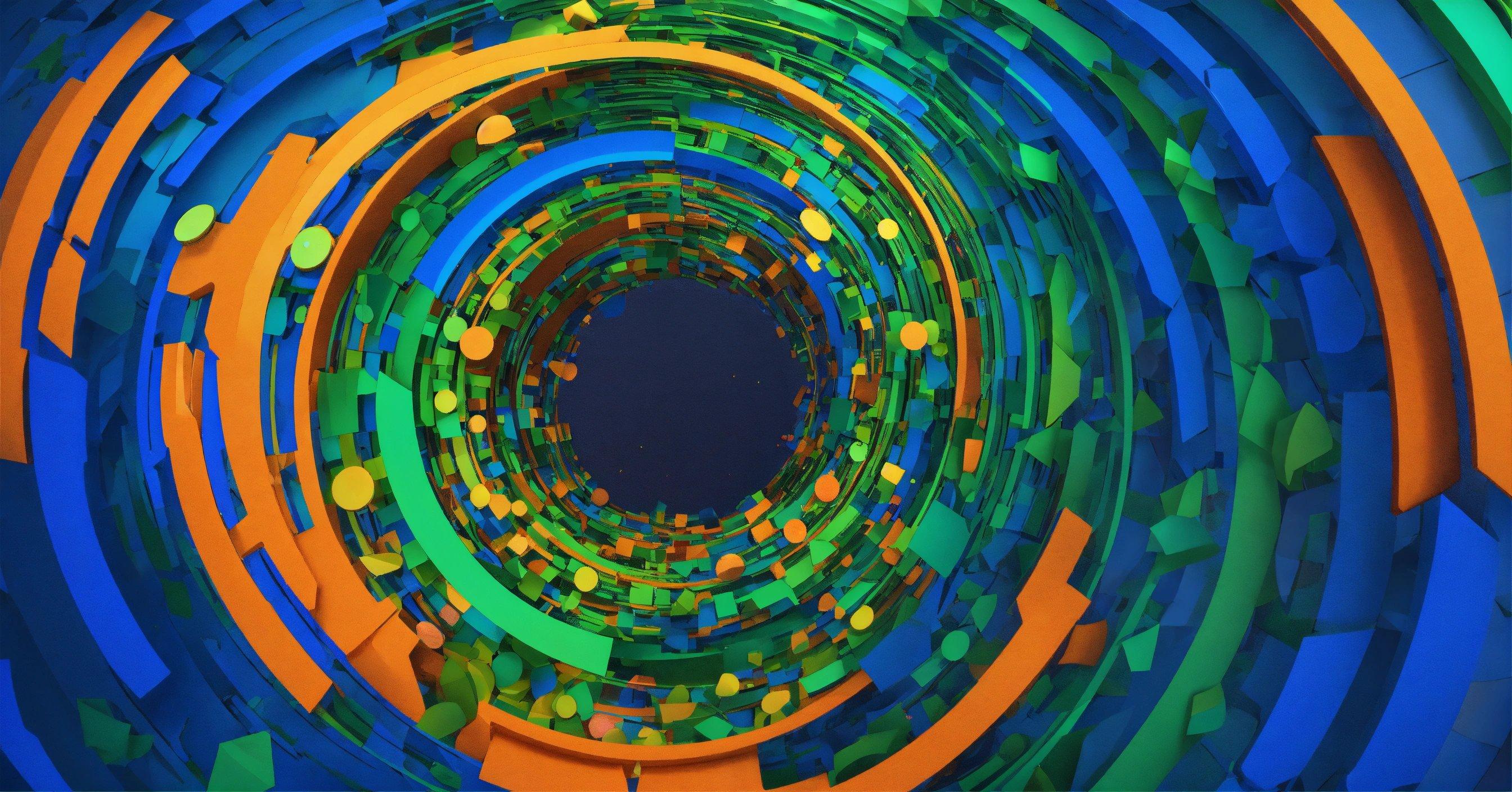 An Abstract Image Of A Colorful Circular Object