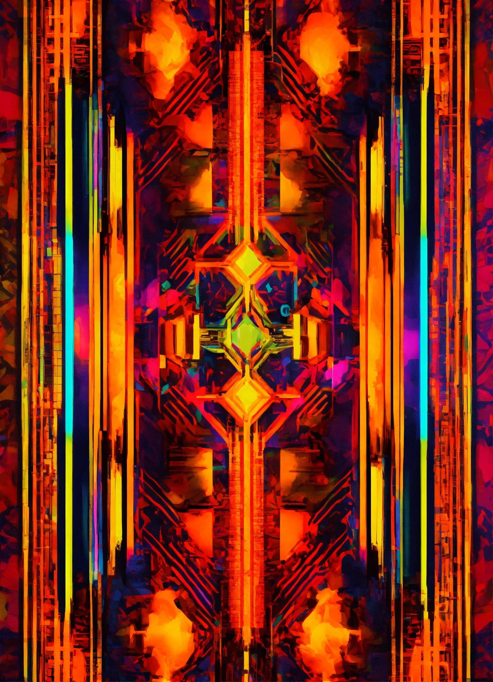 An Abstract Image Of A Multicolored Pattern