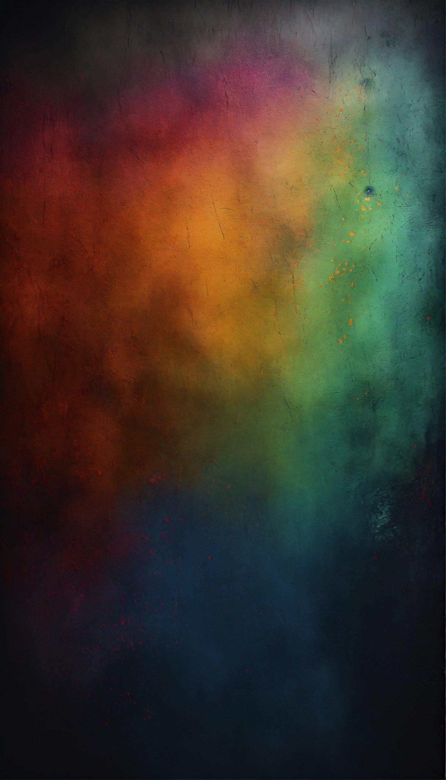 An Abstract Painting Of A Rainbow Of Colors