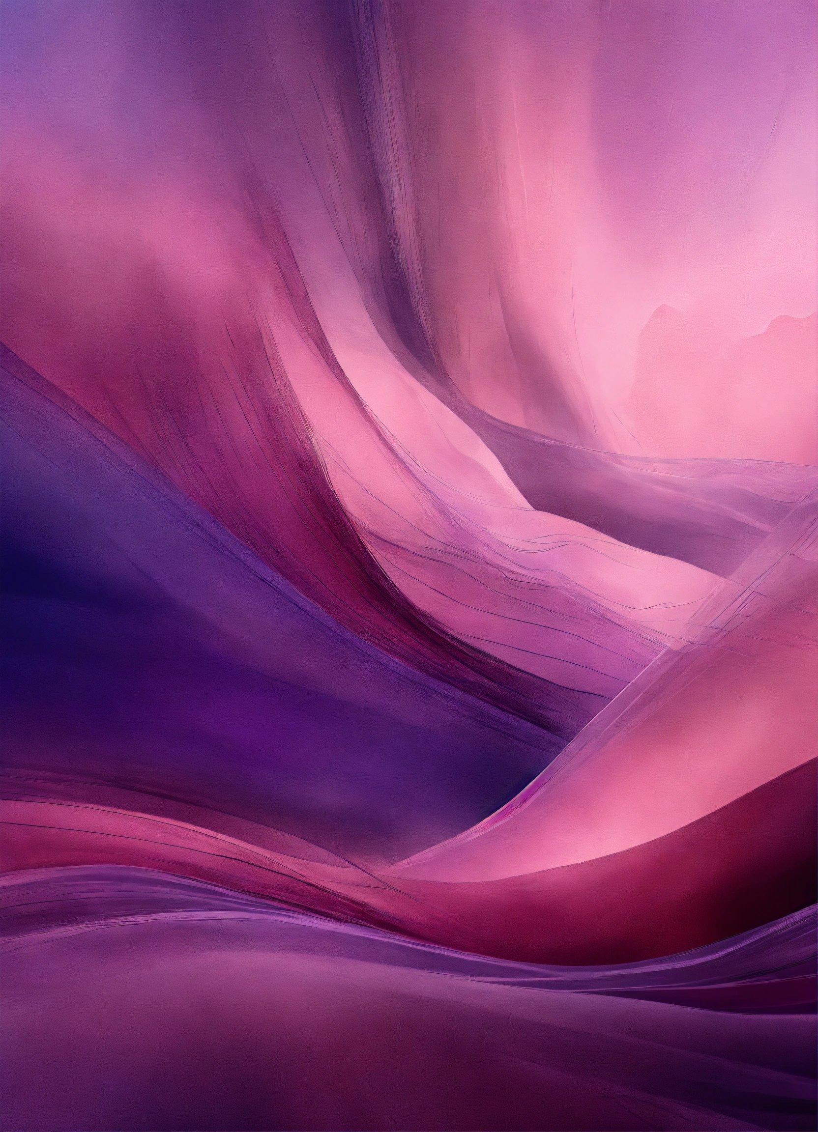 An Abstract Painting Of Purple And Pink Colors