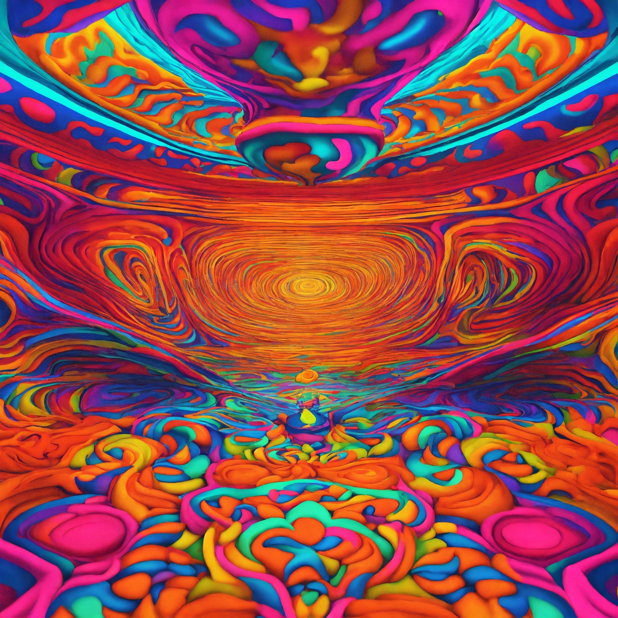 An Abstract Painting With A Psychedelic Effect