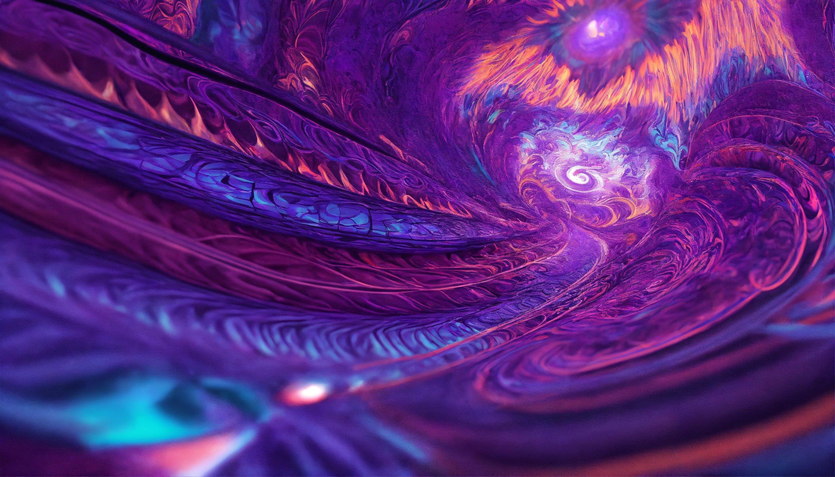 An Abstract Purple And Blue Background With A Spiral Design