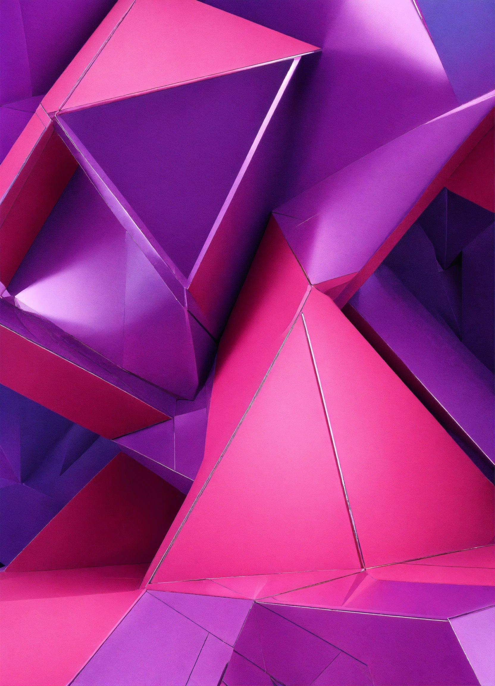 An Abstract Purple And Pink Background With Triangles