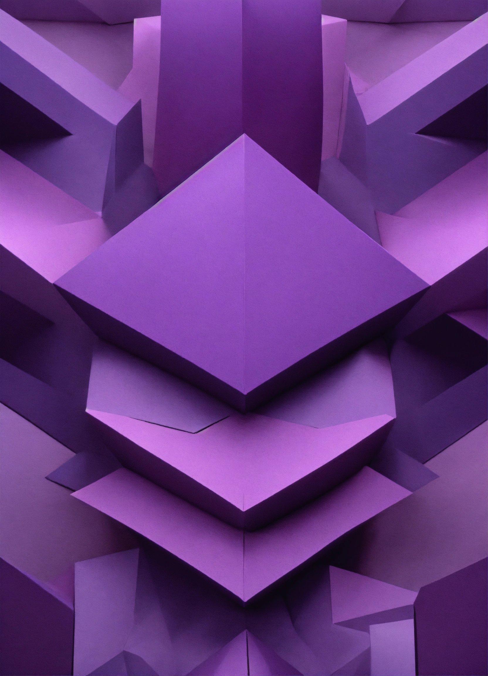 An Abstract Purple Background With A Lot Of Cubes