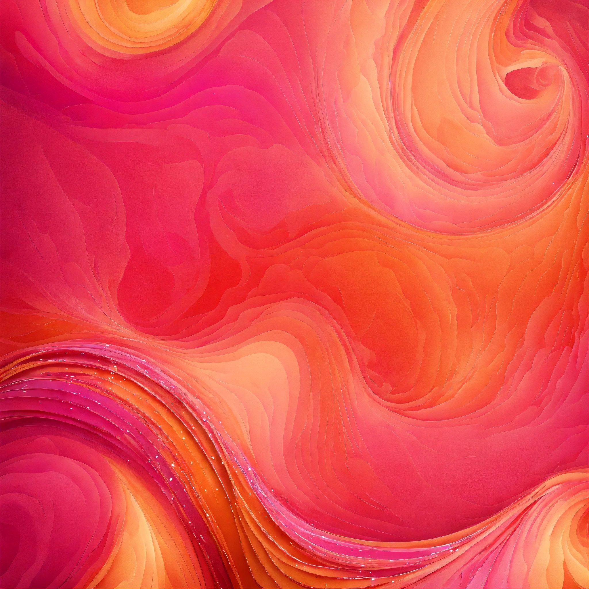 An Orange And Pink Background With Swirls