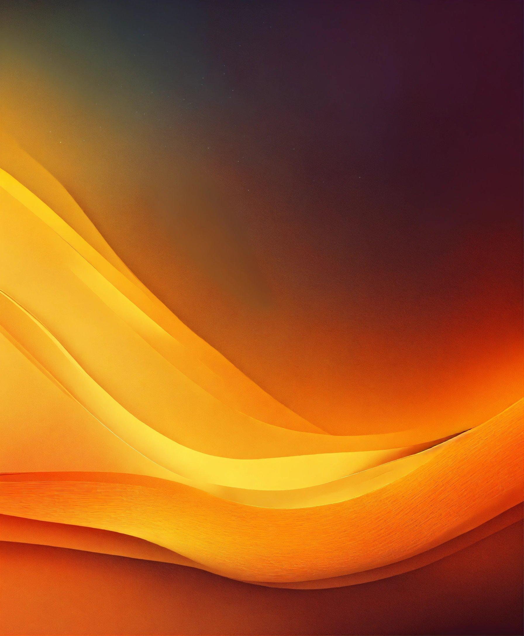 An Orange And Yellow Background With Wavy Lines